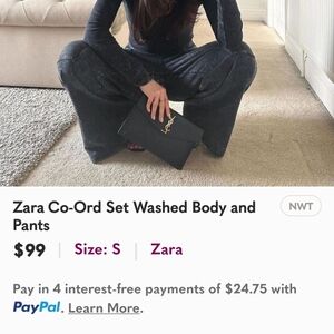 Zara Co-Ord Set Washed Body and Pants